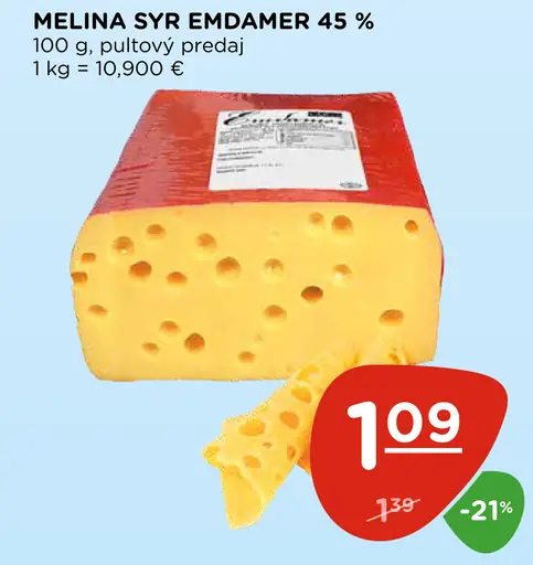 Melina syr Edamer 45 %