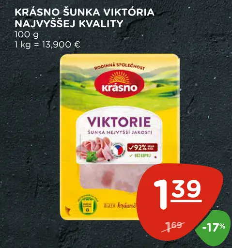 Krásno šunka Viktória najvyššej kvality