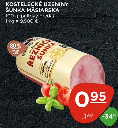 Kostelecké Uzeniny šunka mäsiarska