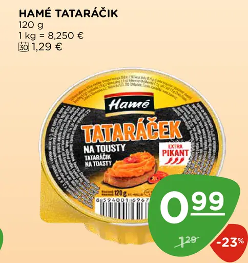 Hamé Tataráček na toasty extra pikantný