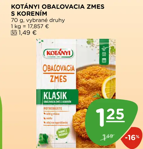 Kotányi obaľovacia zmes s korením