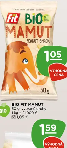 Bio Fit Mamut arašidový snack