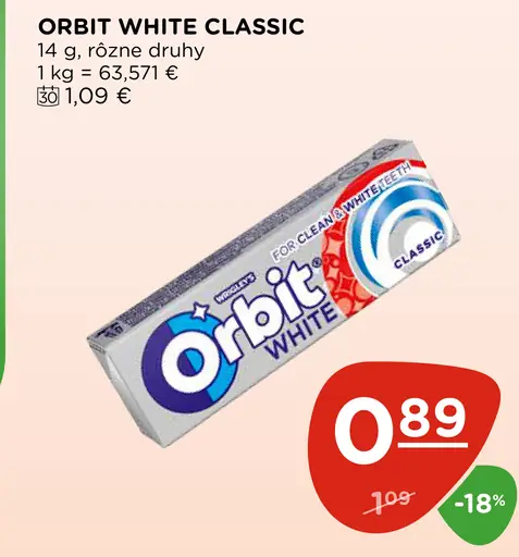Orbit White Classic žuvačky