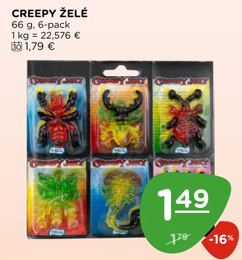 Creepy želé 6-pack