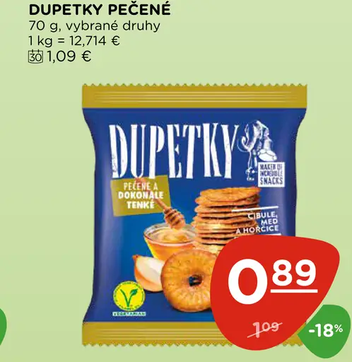 Dupetky pečené vybrané druhy