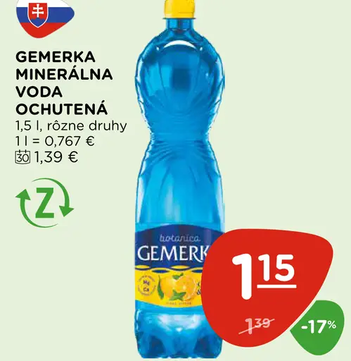 Gemerka ochutená minerálna voda