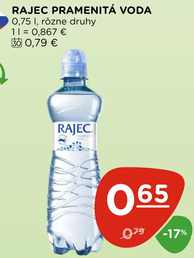 Rajec Pramenitá voda sýtená