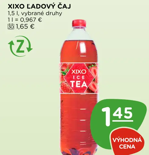 Xixo ľadový čaj rôzne druhy