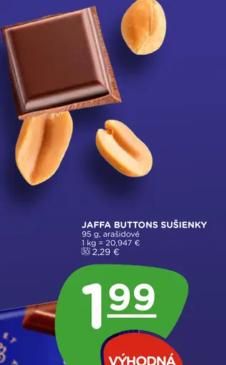 Jaffa Buttons sušienky arašidové