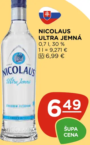 Nicolaus Ultra jemná vodka