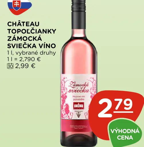 Château Topoľčianky Zámocká sviečkové víno