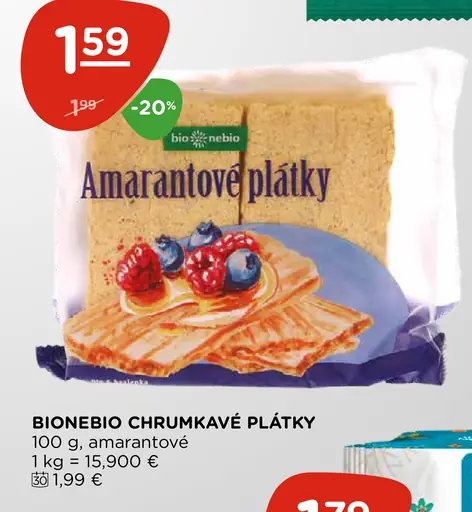 Bionebio chrumkavé amarantové plátky
