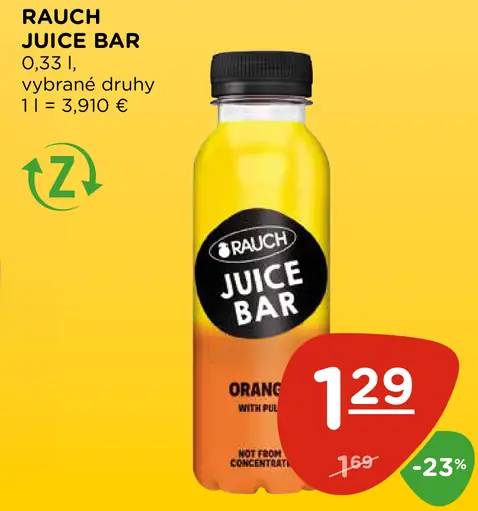 Rauch Juice Bar, pomaranč s dužinou