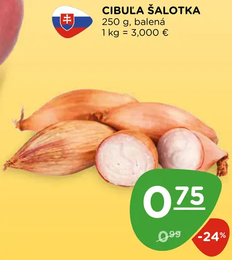 Cibuľa šalotka balená