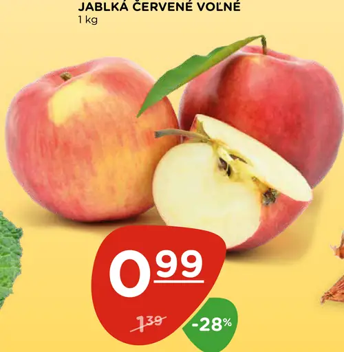 Jablká červené voľné