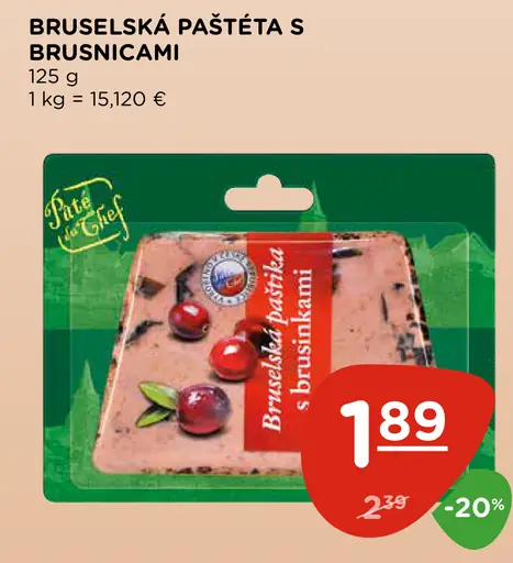 Bruselská paštéta s brusnicami