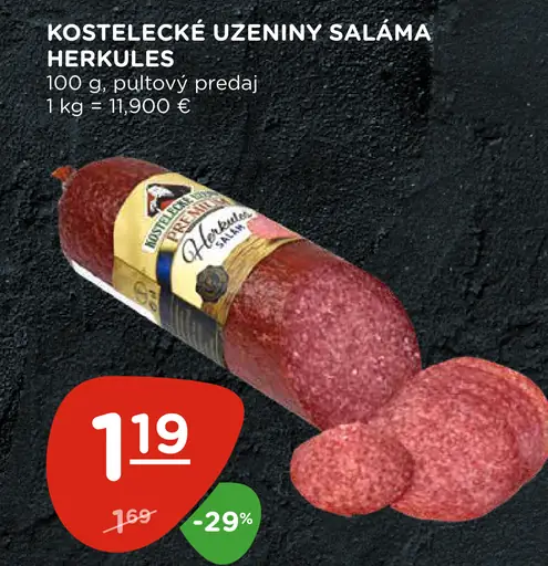 Kostelecké Uzeniny Saláma Herkules
