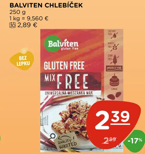 Balviten bezlepková zmes na chlebíček