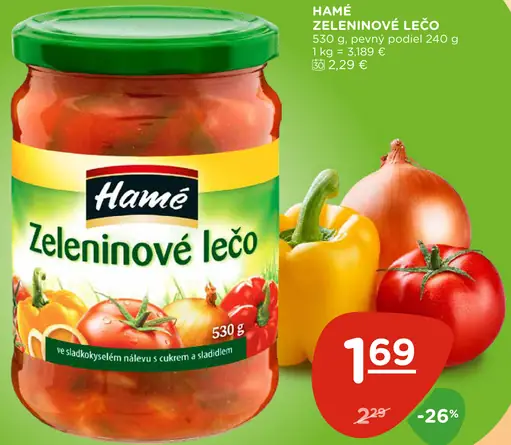 Hamé zeleninové lečo