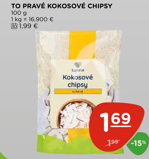 To pravé kokosové chipsy solené