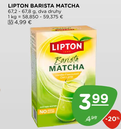 Lipton Barista Matcha, rôzne druhy