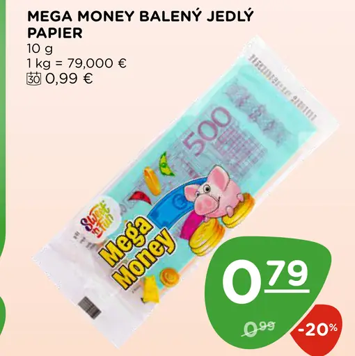 Mega Money Balený jedlý papier