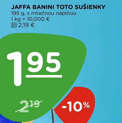 Jaffa Banini Toto sušienky s mliečnou náplňou