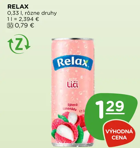 Relax sýtený nápoj Liči