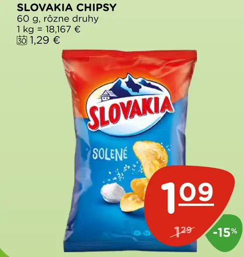 Slovakia chipsy solené