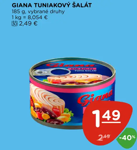 Giana tuniakový šalát