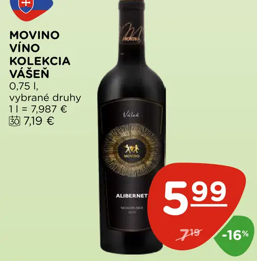 Movino víno Kolekcia vášeň, vybrané druhy