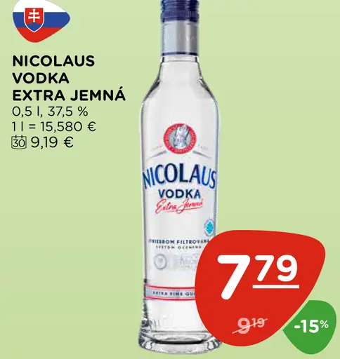 Nicolaus Extra Jemná Vodka