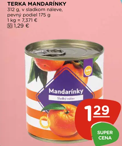 Terka mandarínky v sladkom náleve