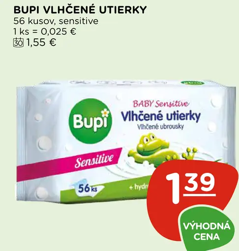 Bupi Baby Sensitive vlhčené utierky