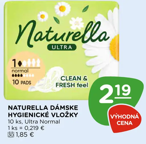 Naturella Dámske Hygienické Vložky Ultra Normal