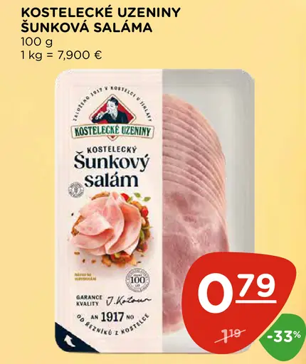Kostelecké uzeniny šunková saláma