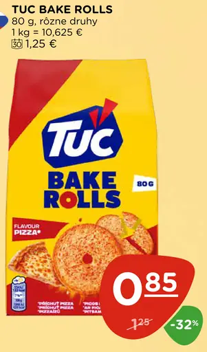 TUC Bake Rolls pizza