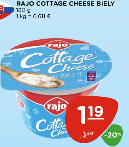 Rajo Cottage Cheese biely