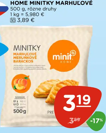 Home minitky marhuľové