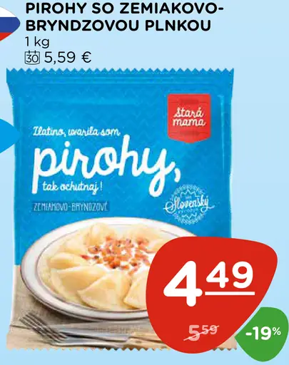 Pirohy so zemiakovo-bryndzovou plnkou