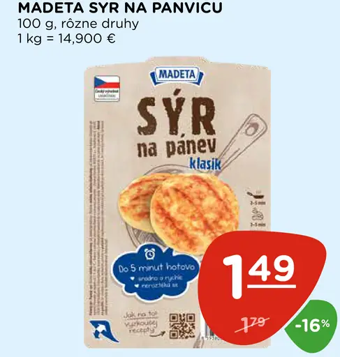Madeta syr na panvicu klasík