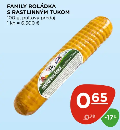 Family Roládka s Rastlinným Tukom