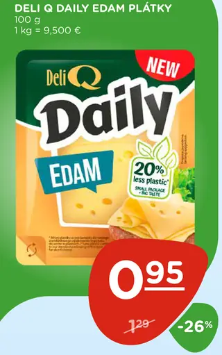 Deli Q Daily Edam plátky