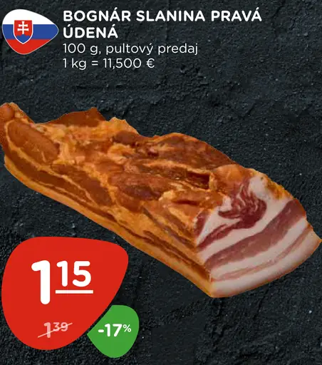 Bognár slanina pravá údená