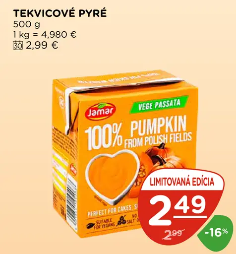 Jamar tekvicové pyré