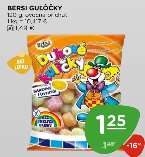 Bersi ovocné guľôčky