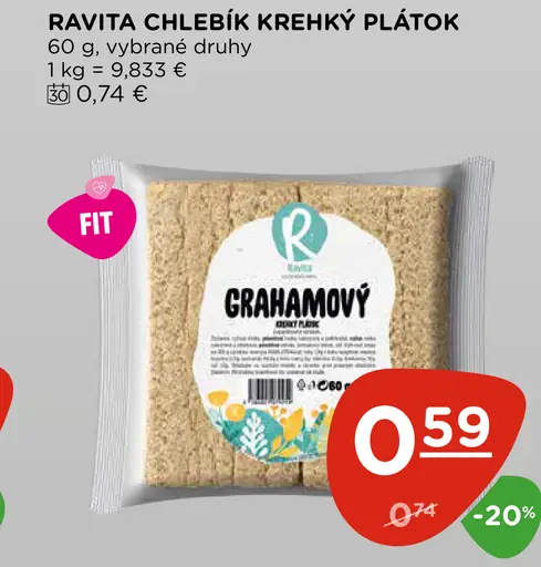 RAVITA Chlebík krehký plátok