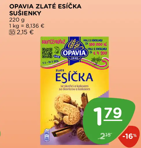 Opavia Zlaté Esíčka sušienky
