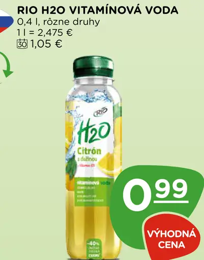 Rio H2O vitamínová voda