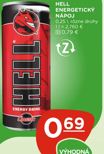 Hell energetický nápoj plechovka